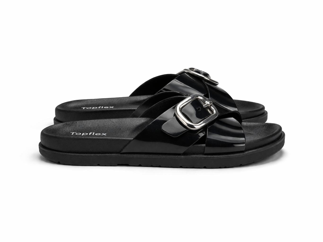 Topflex Gloss Buckle Slides