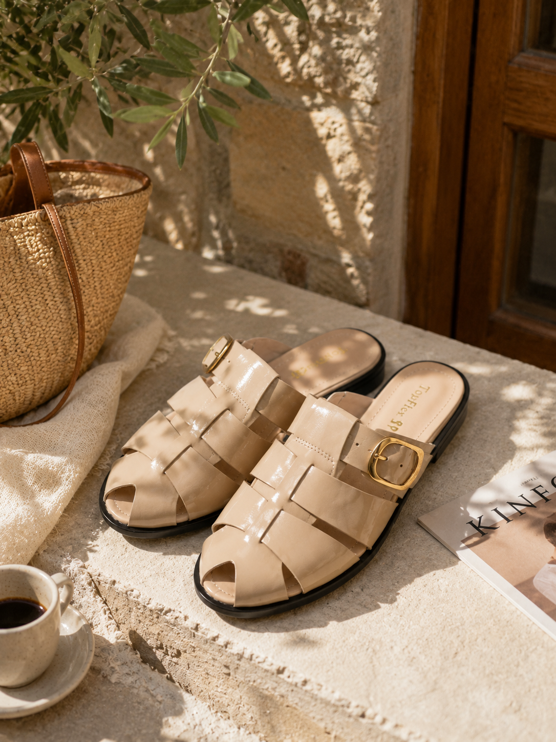 Capri Buckle Mule