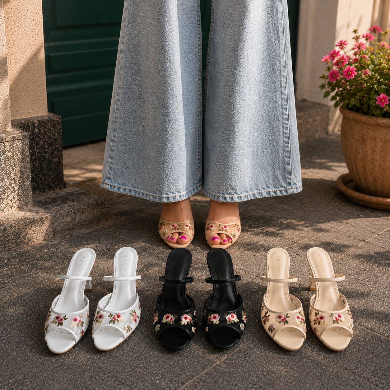 Flora Mesh Mule